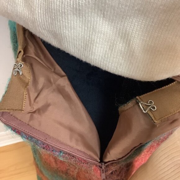 ANDREW STEWART TARTAN VINTAGE MAXI WOOL MOHAIR SKIRT - Picture 8 of 10